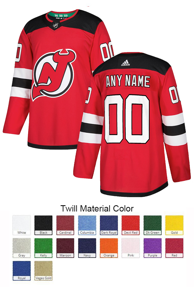 New Jersey Devils Custom Letter and Number Kits for Home Jersey Material Twill